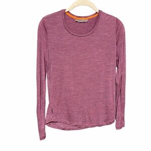 Icebreaker Cool Lite Merino Wool Long Sleeve Shirt Baselayer Top Size Small